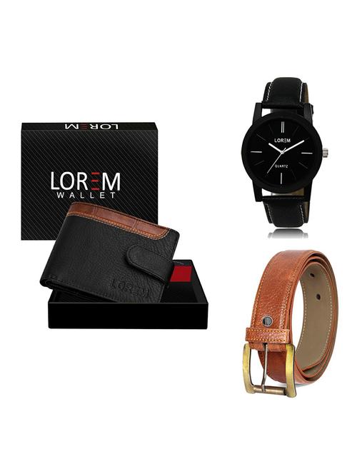 belt, wallet & watch gift combo - 19368360 - Very Small Image - 1