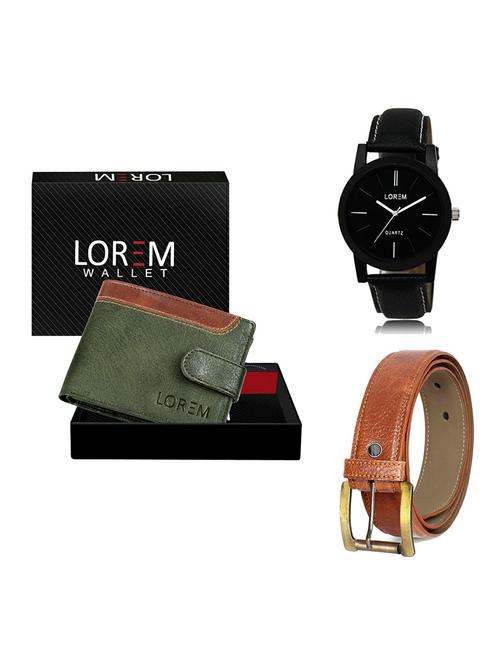 belt, wallet & watch gift combo - 19368361 - Very Small Image - 1