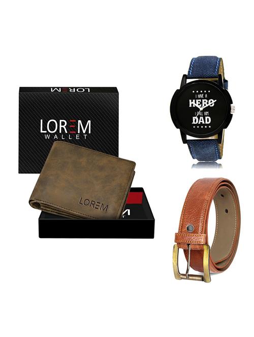 belt, wallet & watch gift combo - 19368430 - Very Small Image - 1