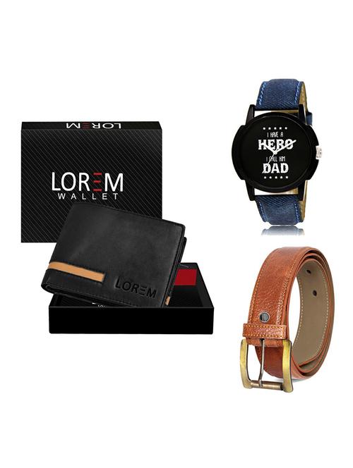 belt, wallet & watch gift combo - 19368447 - Very Small Image - 1