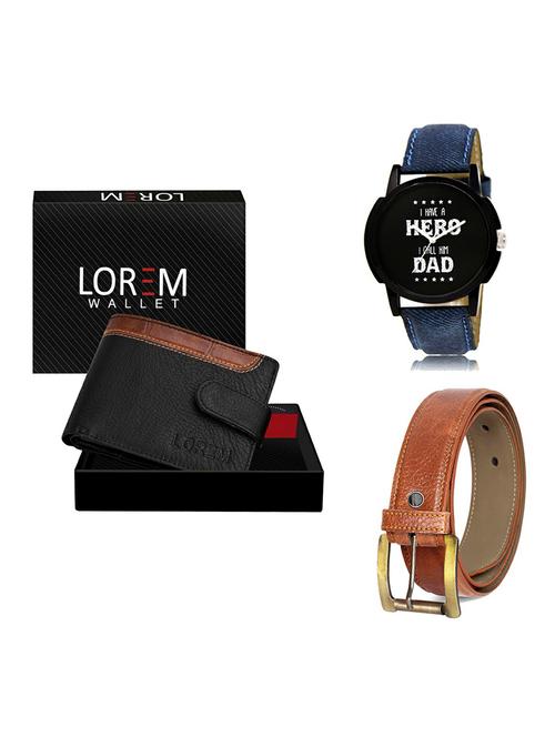 belt, wallet & watch gift combo - 19368450 - Very Small Image - 1