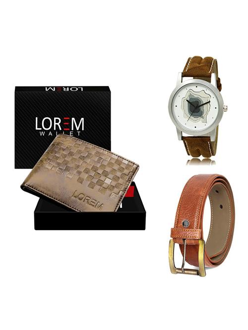 belt, wallet & watch gift combo - 19368531 - Very Small Image - 1