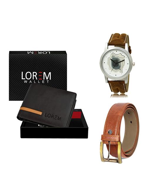 belt, wallet & watch gift combo - 19368538 - Very Small Image - 1