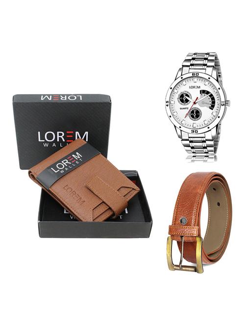 belt, wallet & watch gift combo - 19368550 - Very Small Image - 1
