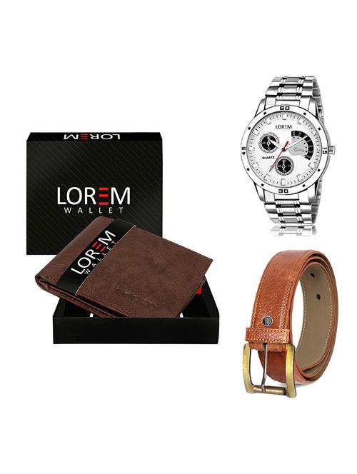 belt, wallet & watch gift combo - 19368552 - Very Small Image - 1