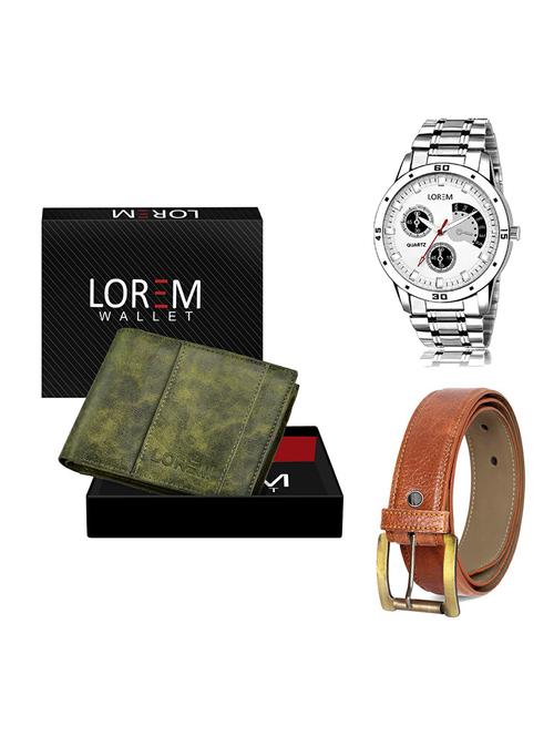 belt, wallet & watch gift combo - 19368558 - Very Small Image - 1