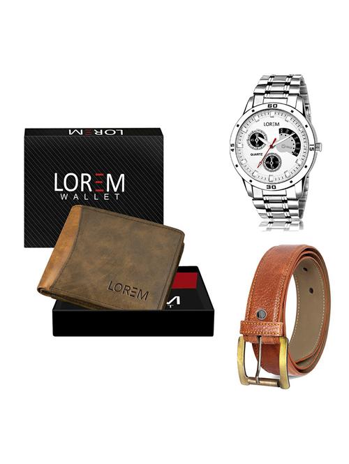 belt, wallet & watch gift combo - 19368566 - Very Small Image - 1