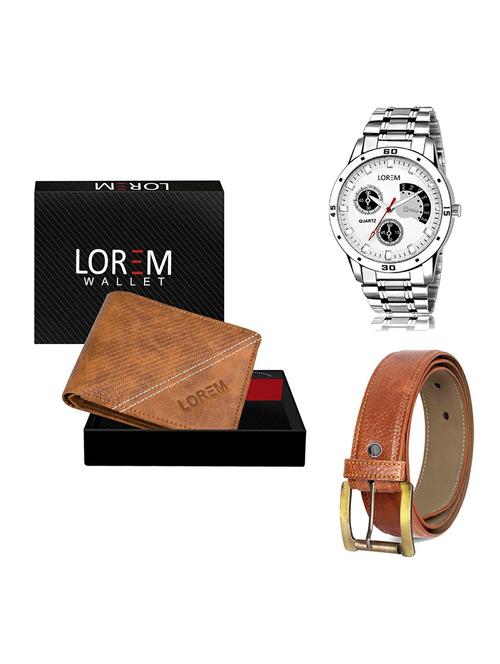 belt, wallet & watch gift combo - 19368573 - Very Small Image - 1