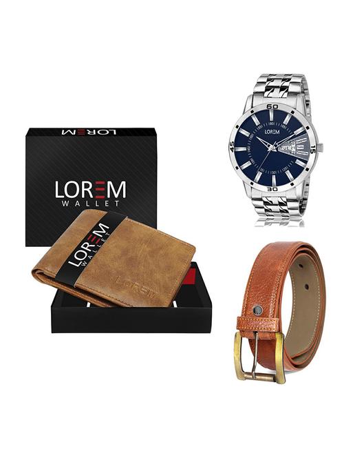 belt, wallet & watch gift combo - 19368598 - Very Small Image - 1