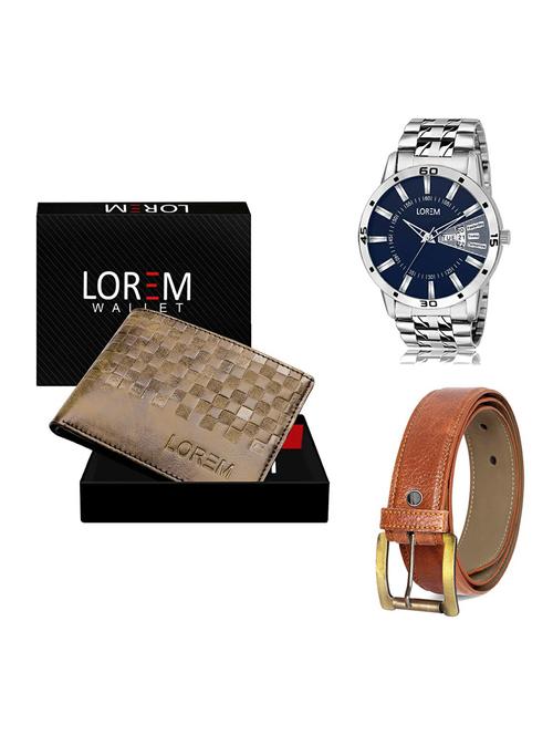 belt, wallet & watch gift combo - 19368621 - Very Small Image - 1