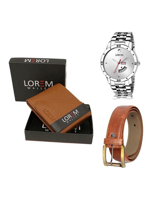 belt, wallet & watch gift combo - 19368632 - Very Small Image - 1