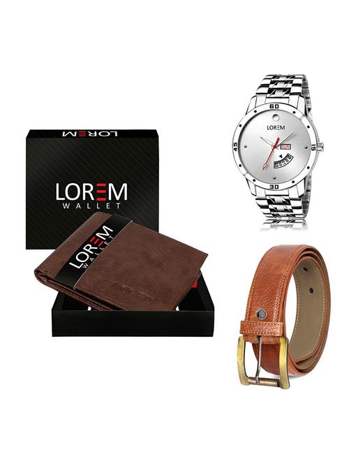 belt, wallet & watch gift combo - 19368642 - Very Small Image - 1