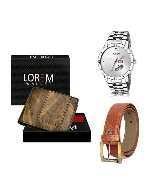 belt, wallet & watch gift combo - 19368650 - Very Small Image - 1
