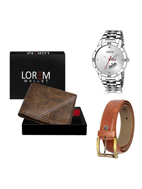 belt, wallet & watch gift combo - 19368662 - Very Small Image - 1