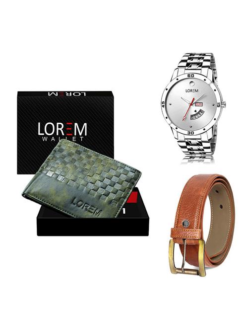 belt, wallet & watch gift combo - 19368668 - Very Small Image - 1