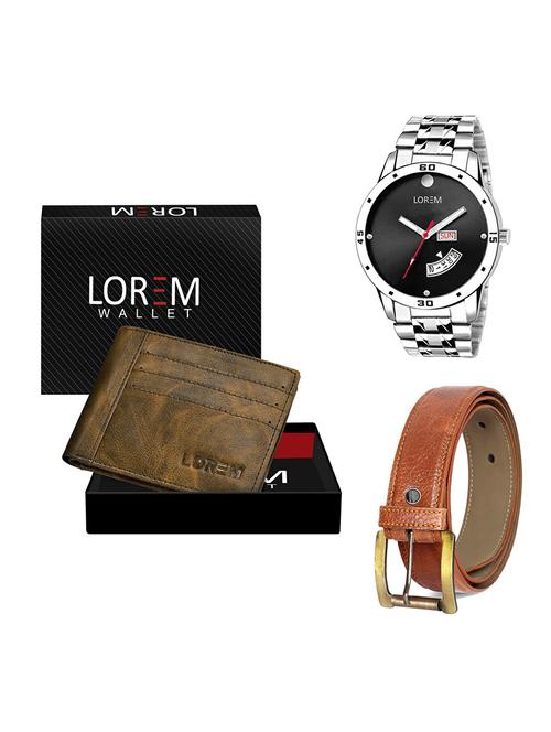 belt, wallet & watch gift combo - 19368694 - Very Small Image - 1