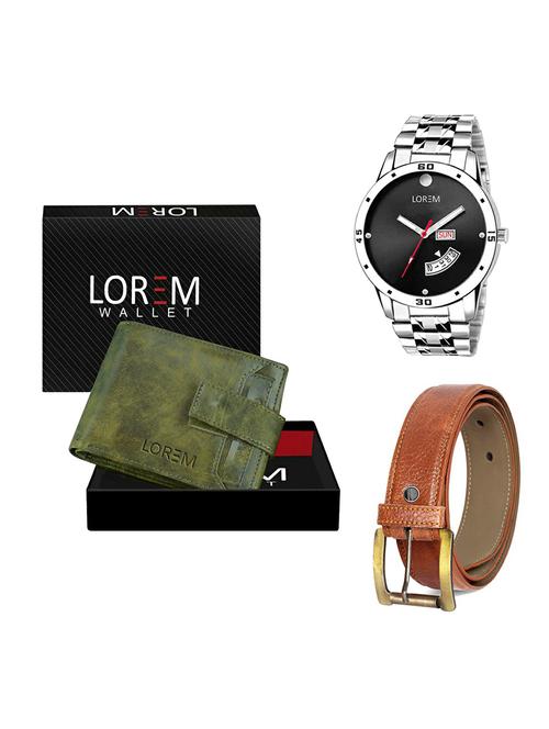 belt, wallet & watch gift combo - 19368697 - Very Small Image - 1