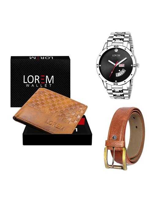 belt, wallet & watch gift combo - 19368712 - Very Small Image - 1