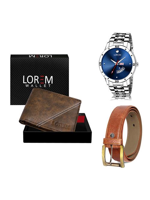 belt, wallet & watch gift combo - 19368752 - Very Small Image - 1
