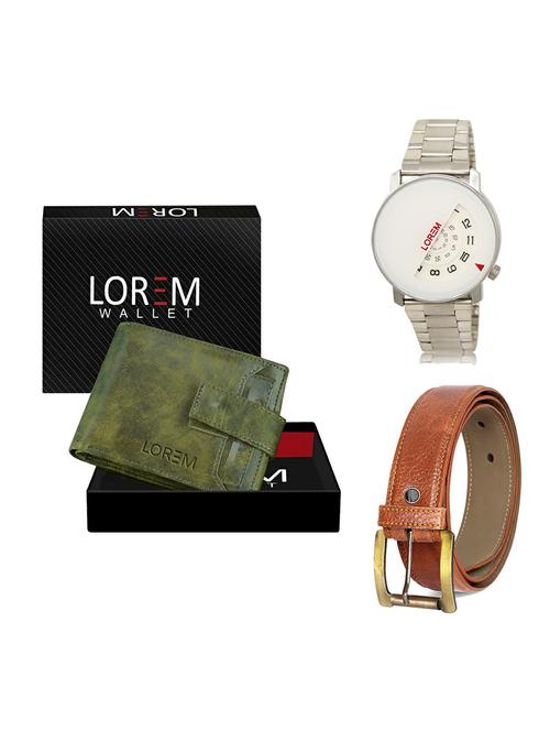 belt, wallet & watch gift combo - 19368787 - Very Small Image - 1