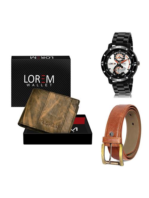 belt, wallet & watch gift combo - 19368830 - Very Small Image - 1