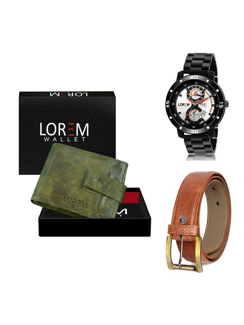 belt, wallet & watch gift combo - 19368832 - Very Small Image - 1