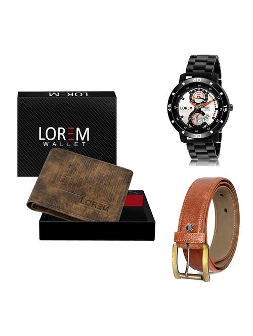 belt, wallet & watch gift combo - 19368838 - Very Small Image - 1