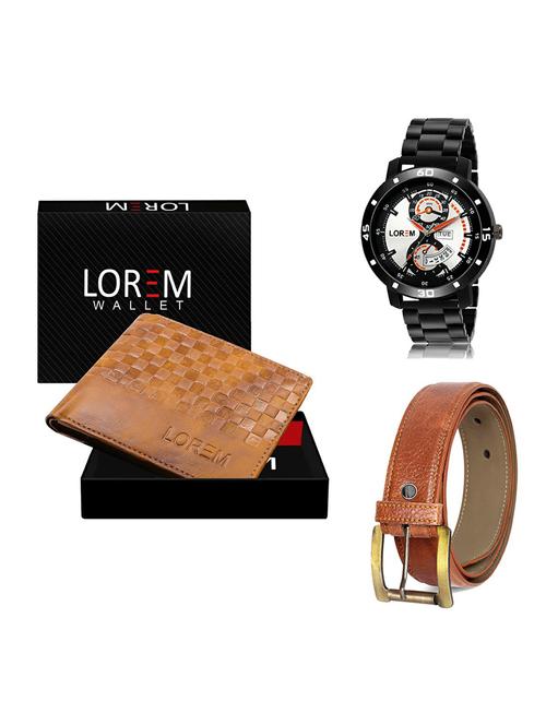 belt, wallet & watch gift combo - 19368847 - Very Small Image - 1