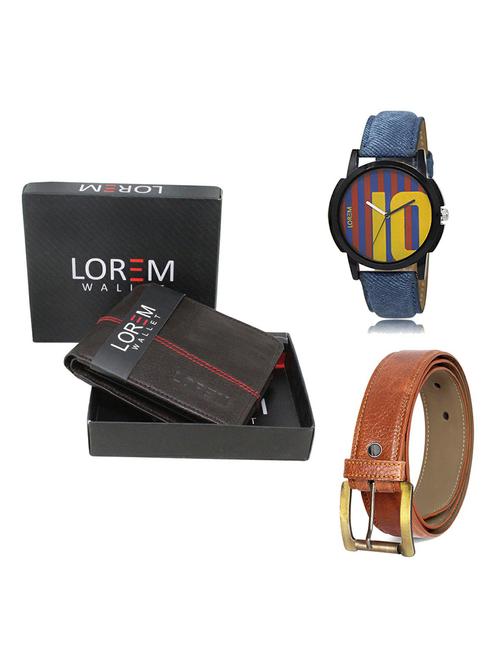 belt, wallet & watch gift combo - 19368862 - Very Small Image - 1