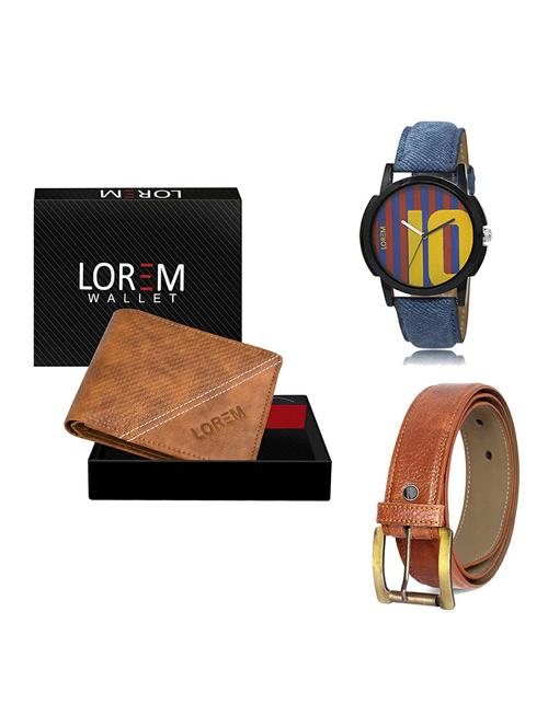 belt, wallet & watch gift combo - 19368888 - Very Small Image - 1