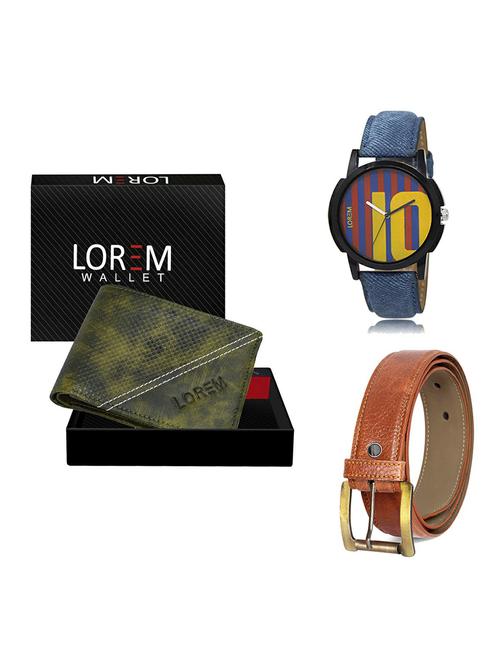 belt, wallet & watch gift combo - 19368889 - Very Small Image - 1