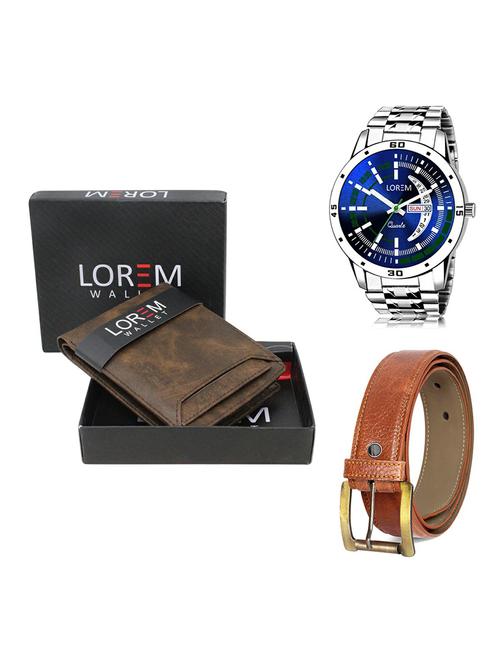 belt, wallet & watch gift combo - 19368905 - Very Small Image - 1
