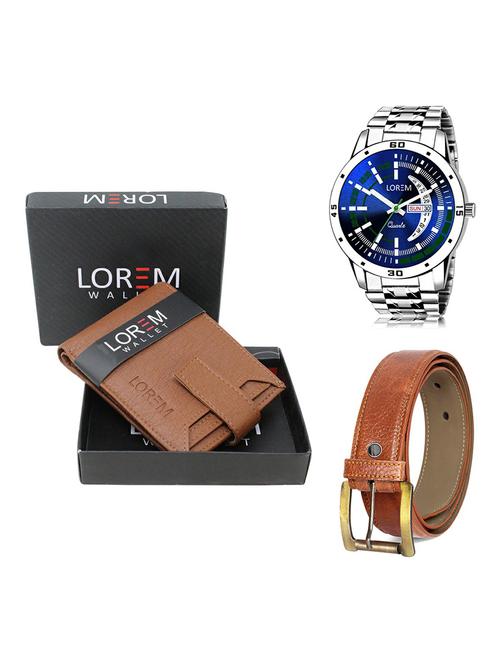 belt, wallet & watch gift combo - 19368910 - Very Small Image - 1
