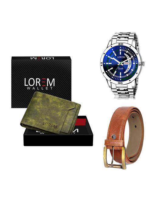 belt, wallet & watch gift combo - 19368916 - Very Small Image - 1