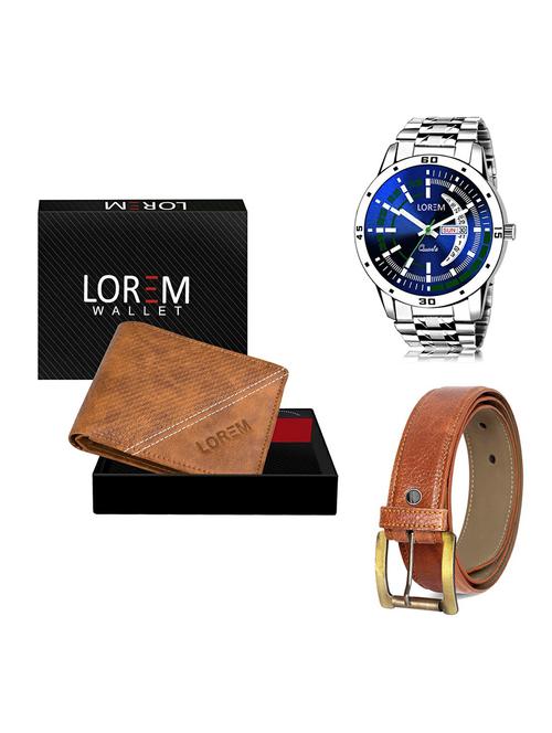 belt, wallet & watch gift combo - 19368933 - Very Small Image - 1