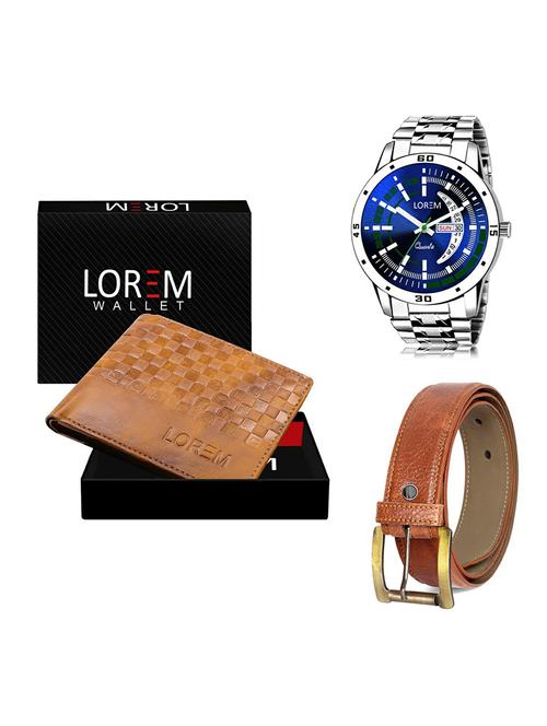 belt, wallet & watch gift combo - 19368937 - Very Small Image - 1