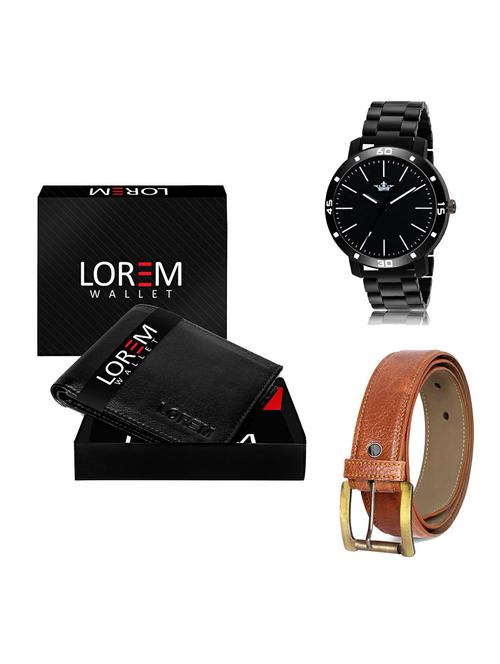belt, wallet & watch gift combo - 19369005 - Very Small Image - 1