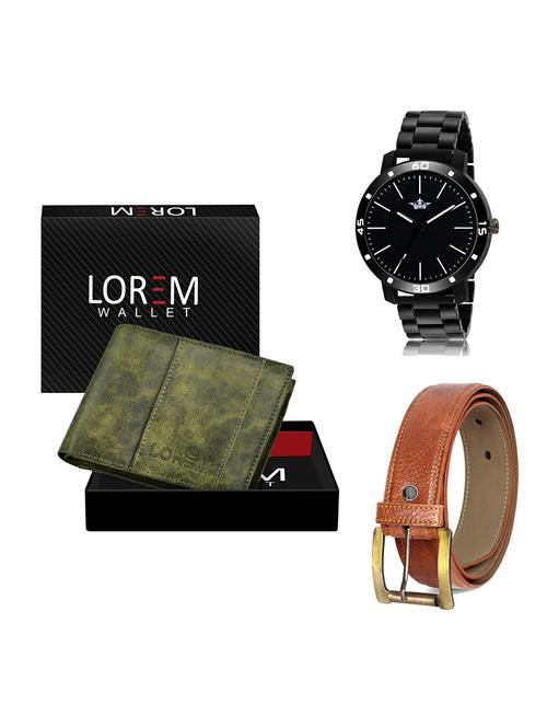 belt, wallet & watch gift combo - 19369008 - Very Small Image - 1