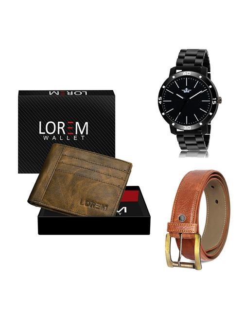 belt, wallet & watch gift combo - 19369009 - Very Small Image - 1