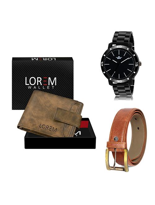 belt, wallet & watch gift combo - 19369013 - Very Small Image - 1