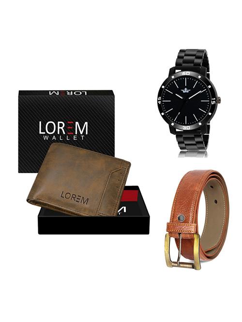 belt, wallet & watch gift combo - 19369014 - Very Small Image - 1