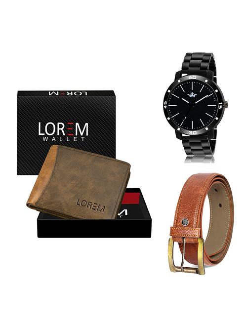 belt, wallet & watch gift combo - 19369016 - Very Small Image - 1