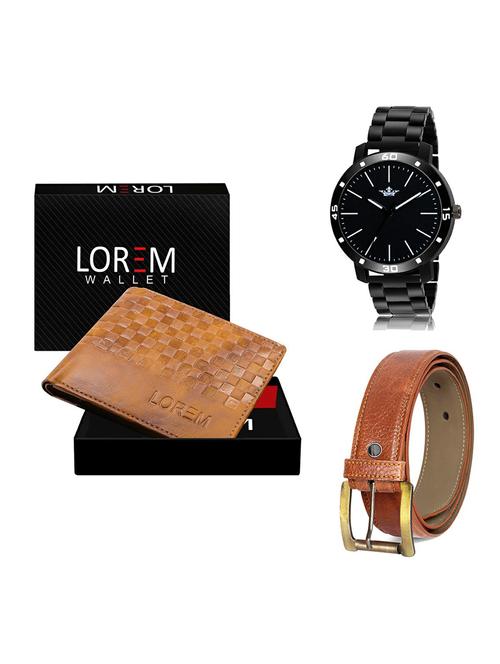 belt, wallet & watch gift combo - 19369027 - Very Small Image - 1