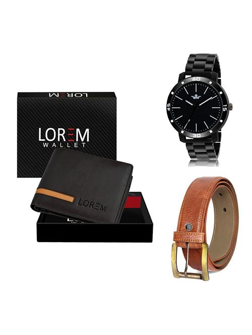 belt, wallet & watch gift combo - 19369033 - Very Small Image - 1