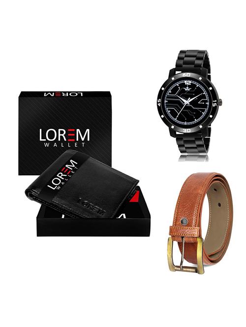 belt, wallet & watch gift combo - 19369050 - Very Small Image - 1