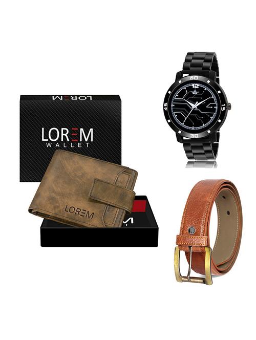 belt, wallet & watch gift combo - 19369058 - Very Small Image - 1
