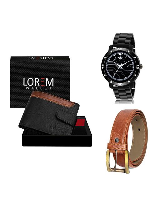 belt, wallet & watch gift combo - 19369080 - Very Small Image - 1