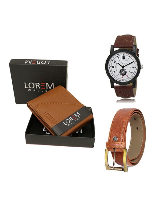belt, wallet & watch gift combo - 19369082 - Very Small Image - 1