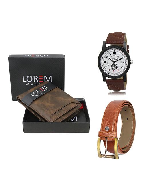 belt, wallet & watch gift combo - 19369085 - Very Small Image - 1