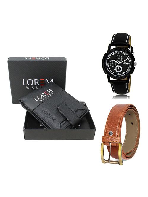 belt, wallet & watch gift combo - 19369133 - Very Small Image - 1